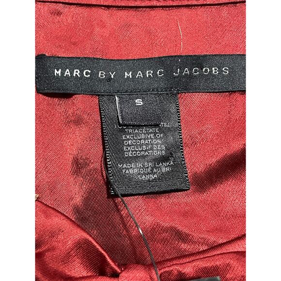 NWT Marc By Marc Jacobs Top Womens Small Sleeveless 100% Triacetate Red MSRP$228 - Picture 5 of 12